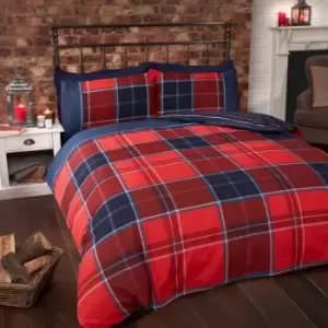 Image of Rapport Home Furnishings Double Argyle Duvet Set Red