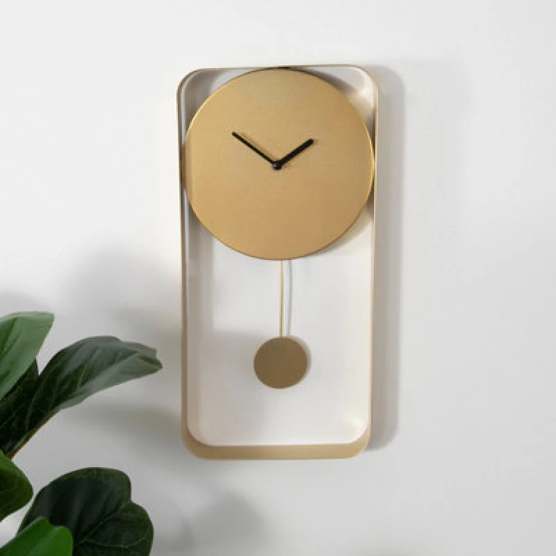 Image of Native Home & Lifestyle Modern Gold Metal Wall Clock Gold