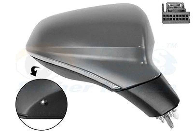 Image of VAN WEZEL Wing mirror VAN WEZEL 4950818