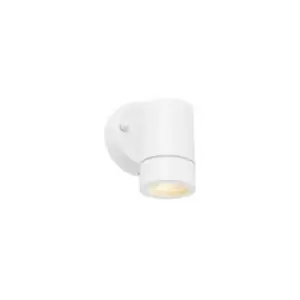 image of Saxby Lighting - Saxby Palin - 1 Light Outdoor Wall Light Gloss White, Glass IP44, GU10