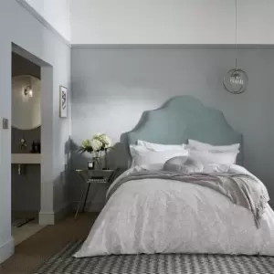Image of Katie Piper Serenity Floral 100% Cotton Cover Set - Grey
