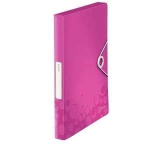 Image of Leitz Pink WOW Box File Pack of 5x 46290023