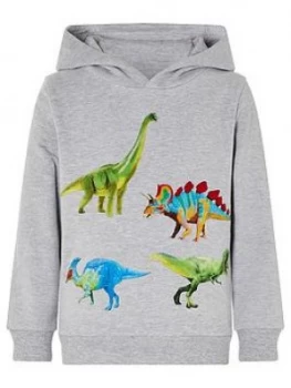 image of Monsoon Boys Dino Sweatshirt - Grey, Size 5-6 Years