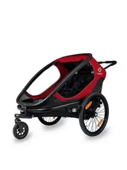 image of Hamax Outback One Child Bike Trailer - Red / Black