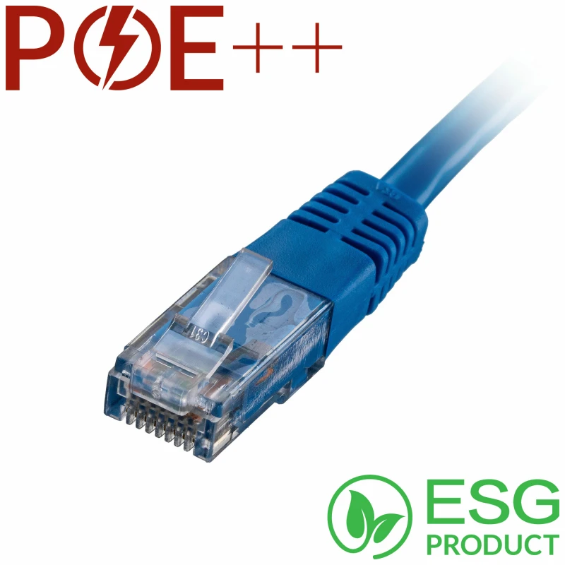 Image of Cablenet Cablenet 0.3m Cat6 RJ45 Blue U/UTP PVC 24AWG Flush Moulded Booted Patch Lead (PK 100) 60-4003B