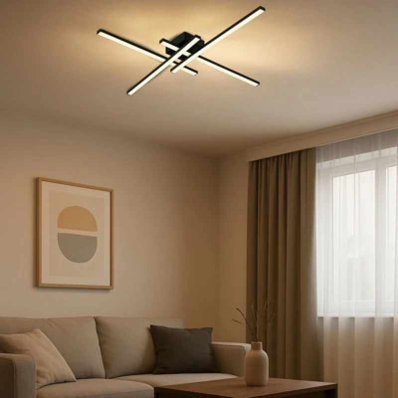 Image of Eglo Vascella Steel & Plastic LED Neutral White Modern Ceiling Light, Square