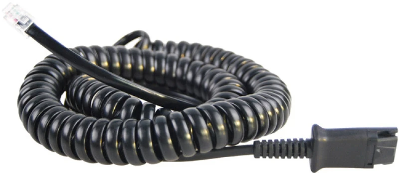 Image of eartec RJ9/4P4C QD headset bottom cable (U10PS)