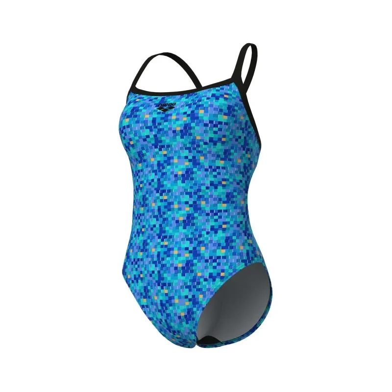 Image of Womens 1 Piece swimsuit Arena Pooltiles Challen Noir Female 38