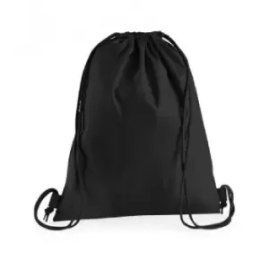 Image of Westford Mill Premium Cotton Gymsac (One Size) (Black)