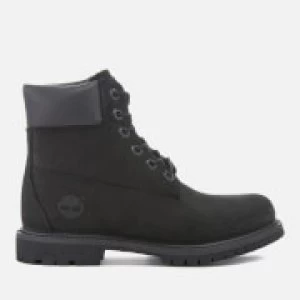 Timberland Womens 6" Nubuck Premium Boots - Black - UK 7