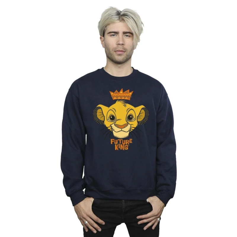Image of Disney Men The Lion King Future King Sweatshirt in Navy Size: Small Navy S Male 5063283186439