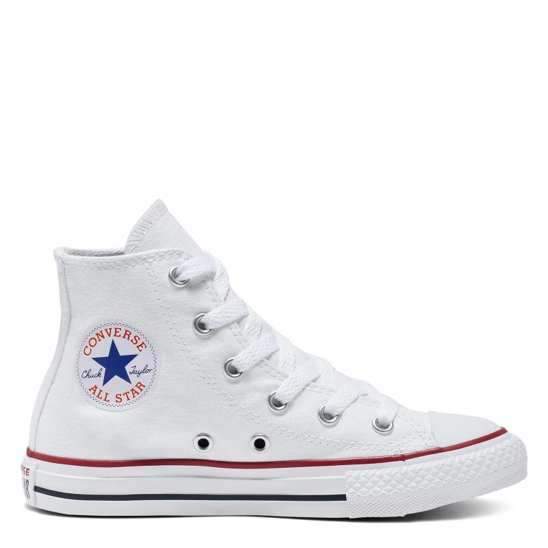 Image of Converse white all star hi Junior trainers White UK 12.5 (EU 31)