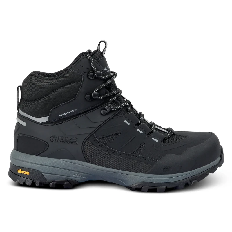 Image of Regatta Regatta Men Regen Breathable Waterproof Walking Boots in Jet Black Size: 8 Jet Black 8 Male 5063516062042