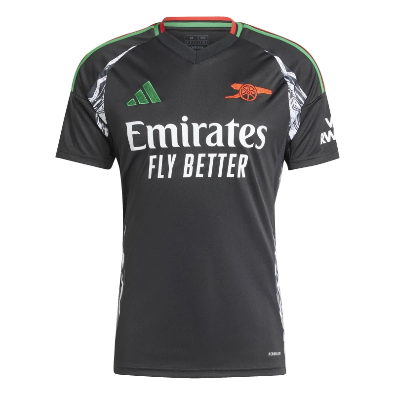 Image of adidas Arsenal Away Shirt 2024 2025 Adults Domestic Replica Shirts S Black 36741303350