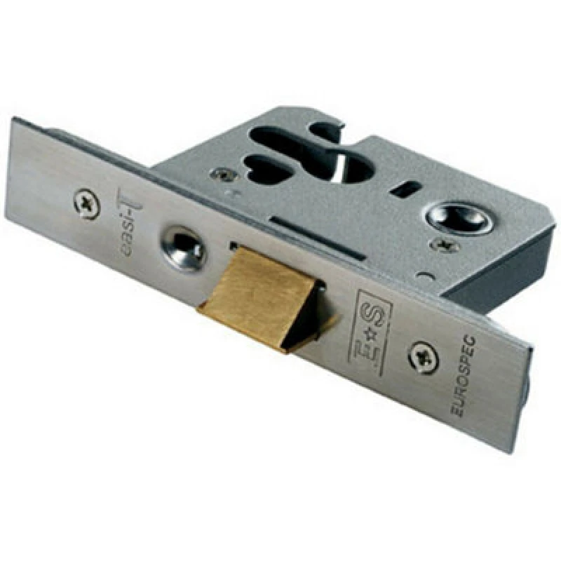 Image of Loops Euro Profile Mortice Cylinder Night Latch Case 64mm Satin Stainless Steel Metallics unisex