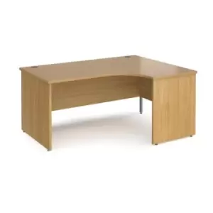 image of Office Desk Right Hand Corner Desk 1600mm Oak Top And Panel End Leg Maestro 25