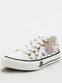 image of Converse Chuck Taylor All Star Ox 'Camp Converse' Childrens Trainers - White