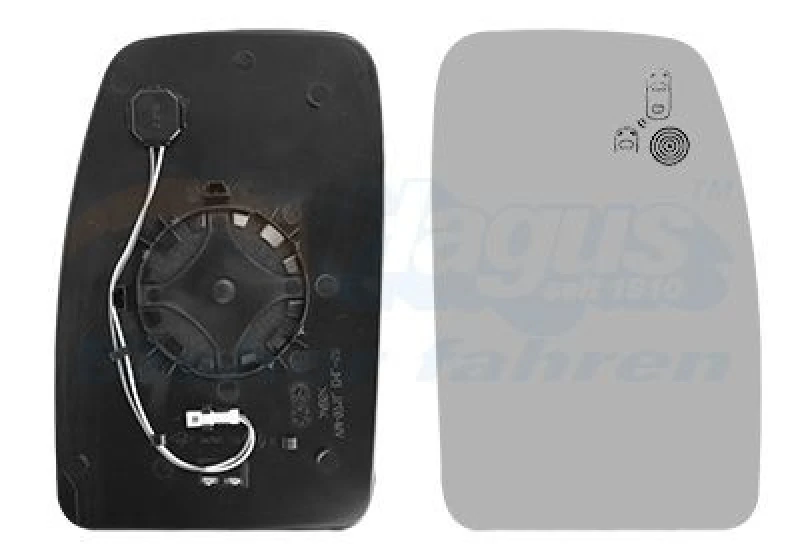 Image of VAN WEZEL Wing mirror glass VAN WEZEL 4388838