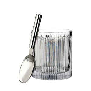 Waterford Short Stories Aras Ice Bucket Metal Scoop Silver