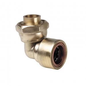 Image of Wickes Copper Pushfit Bent Tap Connector - 1/2" x 15mm