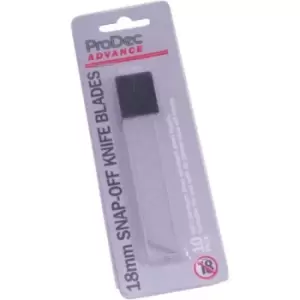 image of ProDec Advance 10Pk Blades For Alks001 18Mm Snap Off Knife- you get 12