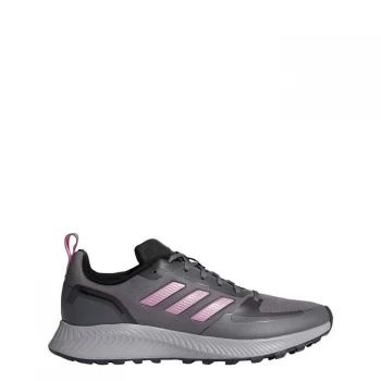 Image of adidas Run Falcon 2.0 TR Shoes Womens - Grey Five / Cherry Metallic /