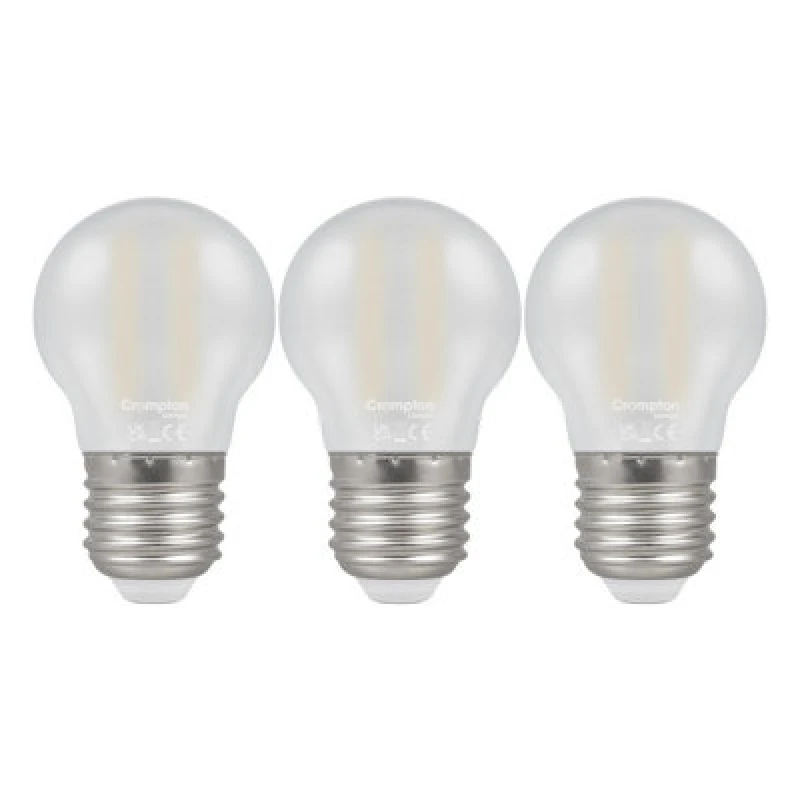 Image of Crompton Lamps LED Golfball 2.2W E27 Dimmable Filament Warm White Pearl (25W Eqv)