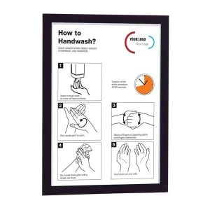Image of Durable DURAFRAME A3 Self Adhesive Information Sign with Folding Magnetic Front Panel Black Pack of 2