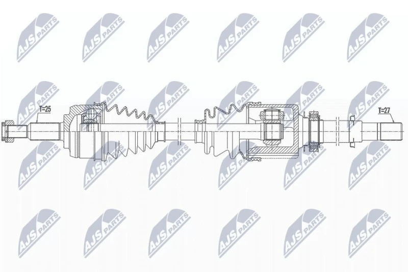 Image of NTY NPW-RE-163 Drive shaft Front Axle Right Drive Shaft (13)