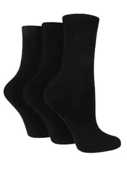 Image of Pringle 3pk Gentle Ankle Grip Socks - Black, Women