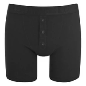 image of Levis Mens Long Button Boxers - Black