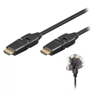 image of Goobay High Speed HDMI Cable with Ethernet - Rotatable - 2m