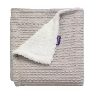 Image of ClevaMama Luxe Sherpa Baby Blanket - Grey