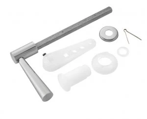 Image of Wickes Toilet Cistern Handle Kit - Chrome