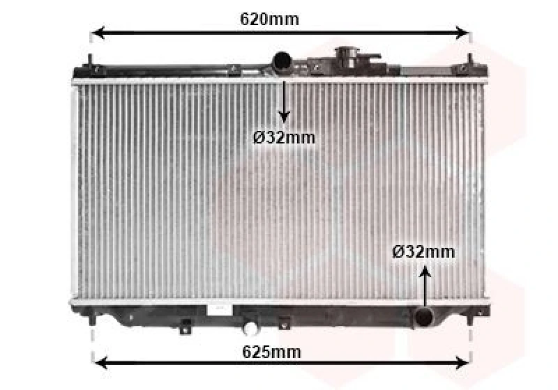 Image of VAN WEZEL Engine radiator VAN WEZEL 25002016