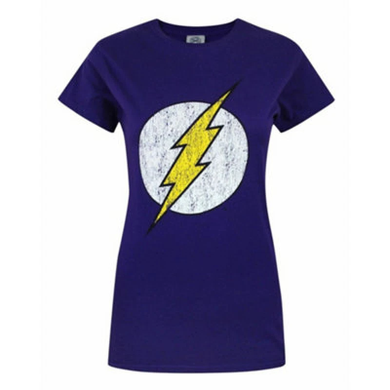 Image of DC Comics Short Sleeved T-Shirt Purple female