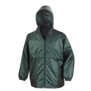Image of Result Mens Core Adult Windcheater Water Repellent Windproof Jacket (2XL) (Bottle Green)