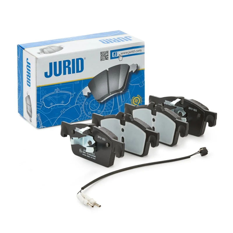 Image of JURID 573647J Brake pad set incl. wear warning contact, without accessories, with piston clip Brake Pad Set,disc brake (402)
