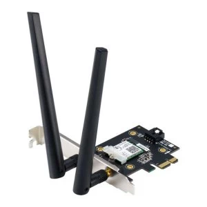 image of Asus (PCE-AX3000) AX3000 (2402+574) Wireless Dual Band PCI Express Adapter Bluetooth 5.0 WPA3 OFDMA & MU-MIMO