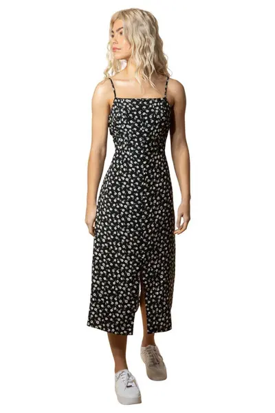 Image of Ditsy Floral Print Midi Dress