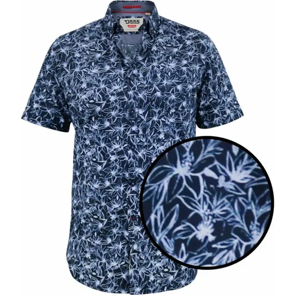 image of D555 by Duke Duke D555 Mens Big Size Padbury Flower Print Cotton Casua