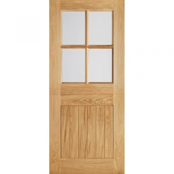 Image of LPD External Oak COTTAGE 4 Light Clear Double Glazed Stable Front Door D&G - 813mm x 2032mm