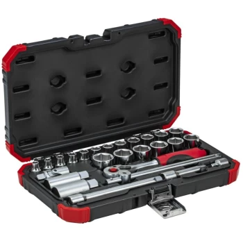 Image of Gedore - Red 3/8″ Drive Socket Set 6-24mm 26 Pieces