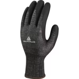 Image of Delta Plus VECUT53 High Performance Nitrile Anti-Cut Safety Gloves Black - Size 8