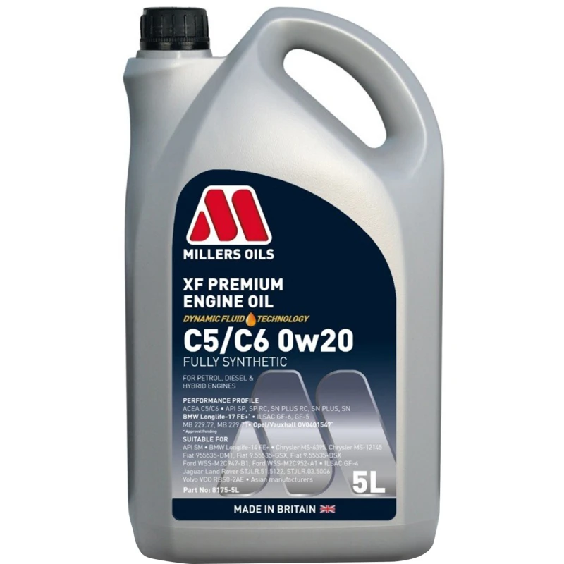 Image of MILLERS OILS 8175-5 Engine oil Capacity: 5l, 0W-20 Engine Oil (1862)
