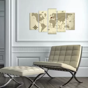 Image of 5MAPMDF-03 Multicolor Decorative MDF Painting (5 Pieces)