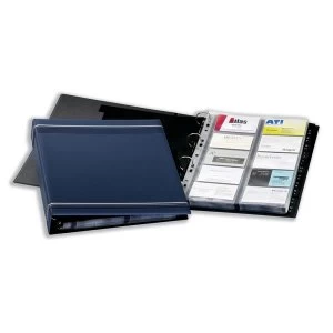 image of Durable VISIFIX A4 Business Card Album Dark Blue for 400 Business Cards