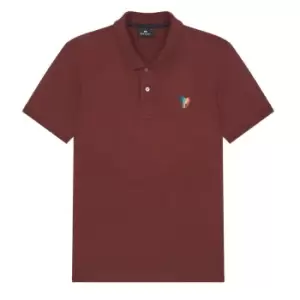 Image of Paul Smith Broad Stripe Zebra Polo Top - Red