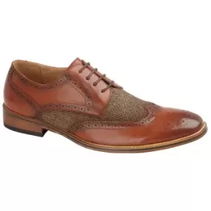 Image of Goor Childrens/Boys Leather Lined 4 Eye Brogue Gibson Shoe (2 UK) (Tan)