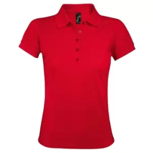 Image of SOLS Womens/Ladies Phoenix Short Sleeve Pique Polo Shirt (M) (Red)